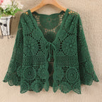 New 2026 Fashion Spring Summer Knitted Cardigan Women Sunscreen  Shawls Tops Female Loose Casual All-match Ladies Coat - Matrix Studios