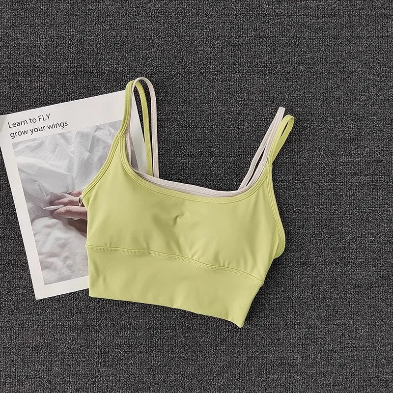 Women Breathable Sports Bra Shockproof Fitness Tops Push Up Gym Crop Top Brassiere Sport Bras Gym Workout Top Seamless Yoga Bra - Matrix Studios