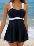 Black Dots Print Tankini Set 2026 New Two Pieces Swimsuits Plus Size Swimwear Women Bathing Suits Beachwear Bikini Swimdress - Matrix-studios.com