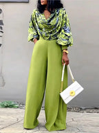 2 Piece Women Sets New Arrival Plus Size Summer Autumn Matching Sets Print Top And Pants Suits Outfits Oversized Clothing - Matrix-studios.com