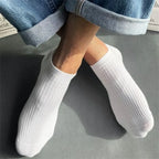 5 Pairs/Pack Ankle Socks Women 100% Cotton Invisible Sweat-absorbing Girls Low Tube Boat Socks white socks - Matrix Studios