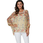 Women Blouses Plus Size Clothing Summer 2021 Novelty Bohemian Shirts Blusas Femininas Bohemian Style Women's Chiffon Tops Tees - Matrix-studios.com