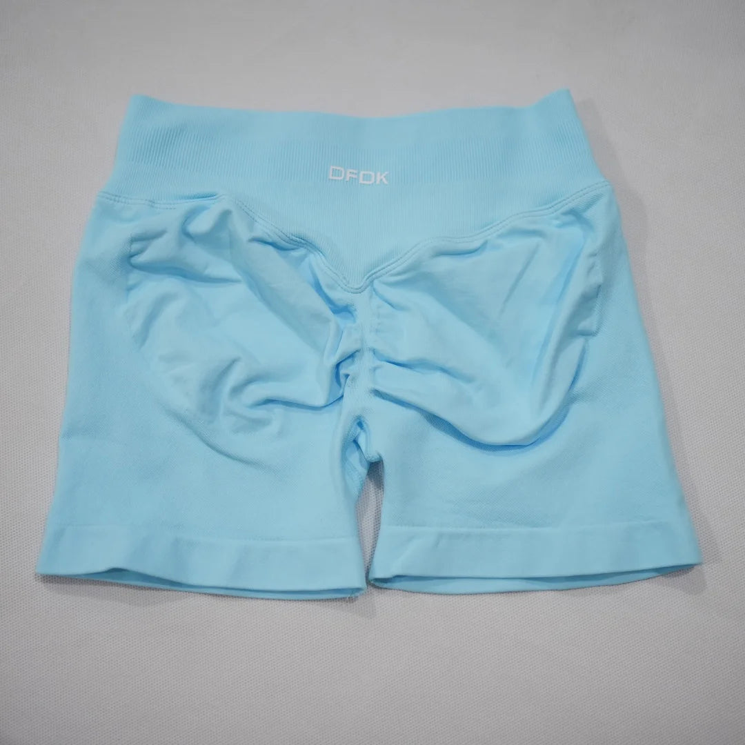DFDK Women High Waist Yoga Shorts Scrunch Butt Lift Workout Shorts Squat Proof Fitness Gym Running Sports Push Up Athletic Leggi - Matrix Studios