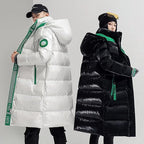 New Winter Jacket Men's Long Luxury Business Thickened Down Cotton Warm Parkas Men's Street Snow Cold-proof Hooded Padded Coat - Matrix Studios
