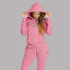 Women's Track Suit Aesthetic Hoodies Sweatshirts Sweatpants 2 Piece Set Zipper Cardigan High quality Sportwear Woman Pants Sets - Matrix-studios.com