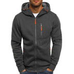 Men's Sweater Cardigan Hooded Jacket Zipper Pocket Jacquard Jacket Sports Fitness Outdoor Leisure Running Solid Color Sportswear - Matrix Studios