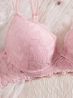 6-Piece Set Women's Bra and Panties Set Sexy Patterned Lace Patchwork No Lining Comfortable Fitting Women's Push-Up Bra Women's Underwear Set - Matrix-studios.com