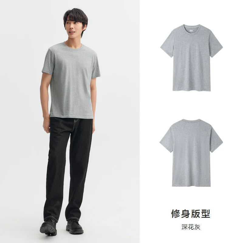 Semir Short Sleeve Men T-Shirt Cotton 2026 Summer New Man Clothing Thin And Versatile T Shirt Couples Solid Color Tops - Matrix Studios