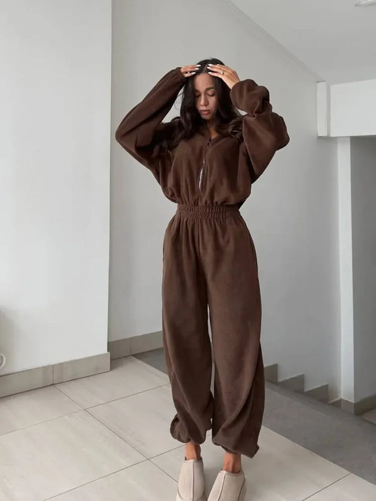 Sports and Leisure Contrast Color Jumpsuit Fashion Trend Street Jumpsuit Women’s Suit New Women Clothing - Matrix Studios