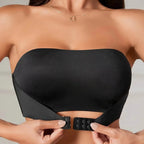 Women's Strapless Bra Sexy Seamless No Padding Front Button Bra Comfortable Smooth Women's Half Cup Silicone Non-slip Underwear - Matrix Studios