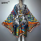 WINYI kimono beach outfits women Swim Suit Cover up boho Cardigan stitch Self Belt Holiday long Sleeve coat holiday kaftan coat - Matrix Studios