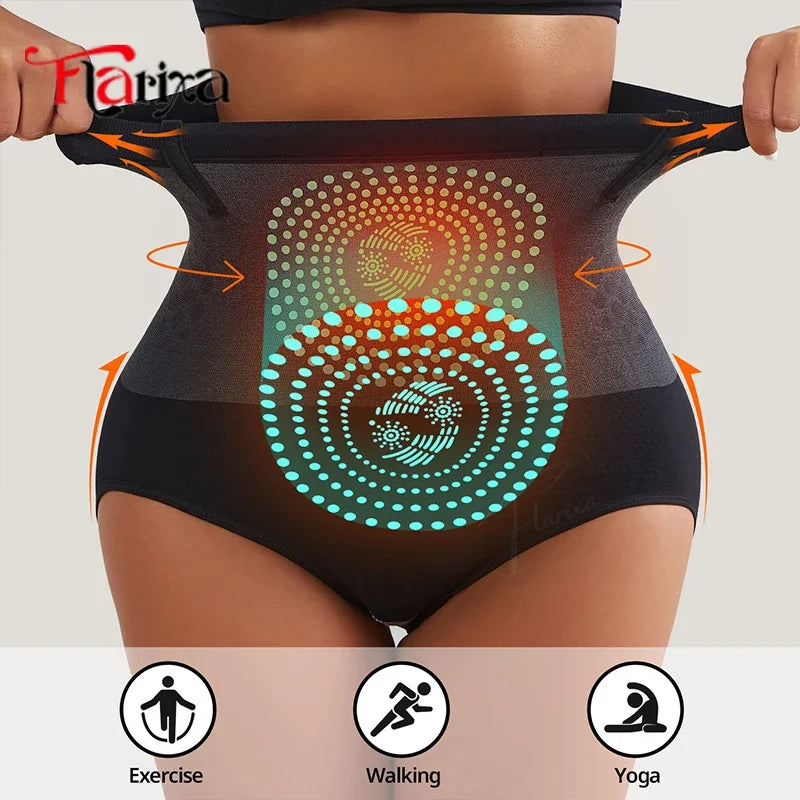 Flarixa Tummy Control Underwear Briefs for Women High Waist Seamless Butt Lifting Panties Sweat Slim Body Shaper Belly Slimmer - Matrix Studios