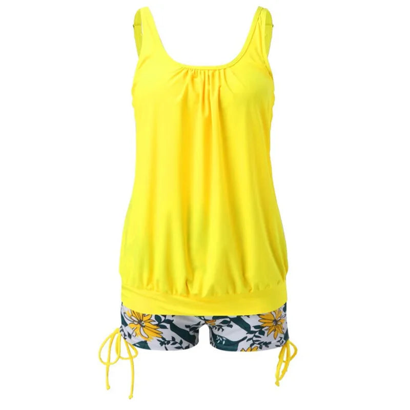 5XL Plus Size Tankini Sets for Women Two Piece Swimsuits High Waist Sexy Bikini Bathing Suit Beach Swimwear - Matrix-studios.com