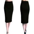 Women Skirt Bodycon Skirt Office Female Slim Knee Length High Waist Stretch Sexy Pencil Skirts Jupe Femme - Matrix-studios.com