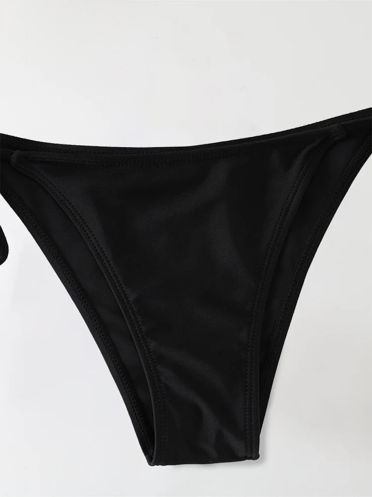 2Pc/Set 2024 Fashion Sexy Swimsuit Women Bikinis Set Triangle Swimwear String Beachwear Thong One Piece Suits Brazilian Biquini - Matrix-studios.com