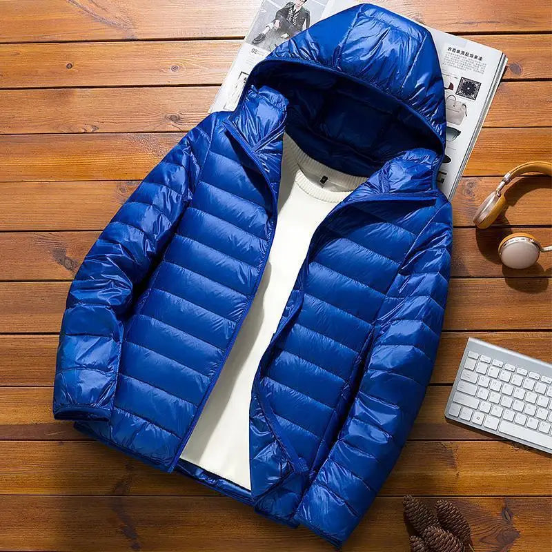 Men Parkas Down Cost Stand Collar Zipper Parka Outerwear Loose Cardigan Solid Pockets Spliced Winter Casual Long Sleeve - Matrix Studios