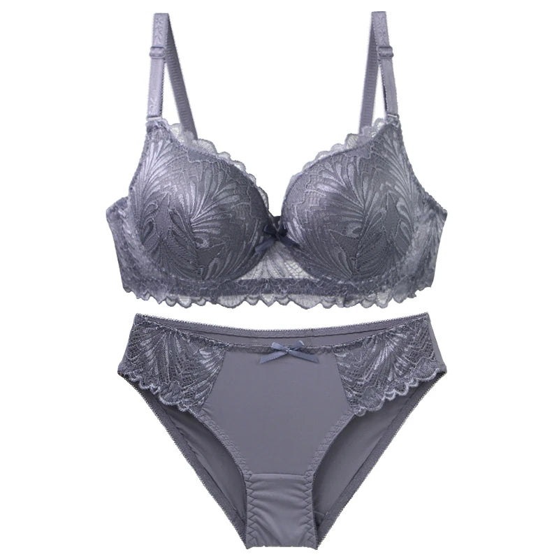 DaiNaFang Push Up Bras Set For Women Breathable Lift 34/75 36/80 38/85 40/90 42/95 BC Cup Underwear Bow Lingerie - Matrix-studios.com