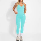 Women's Yoga Set Bum Balance Fitted Halter Tops & Shaping Pants 2pcs Yoga Sportwear Workout Gym Clothing High Waist Leggings Set - Matrix-studios.com