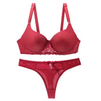 2025 New Sexy Bra Set Sexy Thong BCDE Push Up Women's Underwear Panties Blue Red Pink Beige White Black Lingerie - Matrix-studios.com