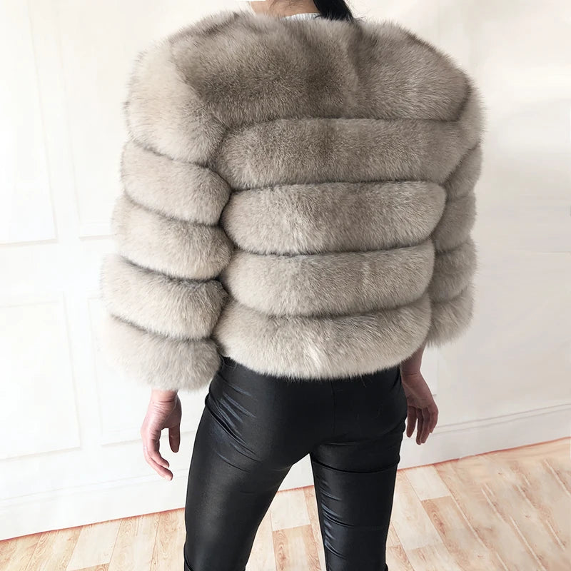 2026 New Style Real Fur Coat 100% Natural Fur Jacket Female Winter Warm Leather Fox Fur Coat High Quality Fur Vest - Matrix Studios