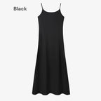AS AW25 elegance slip satin dress + knitting cross top +mockneck woman clothing set adjustable maxi floor length - Matrix-studios.com