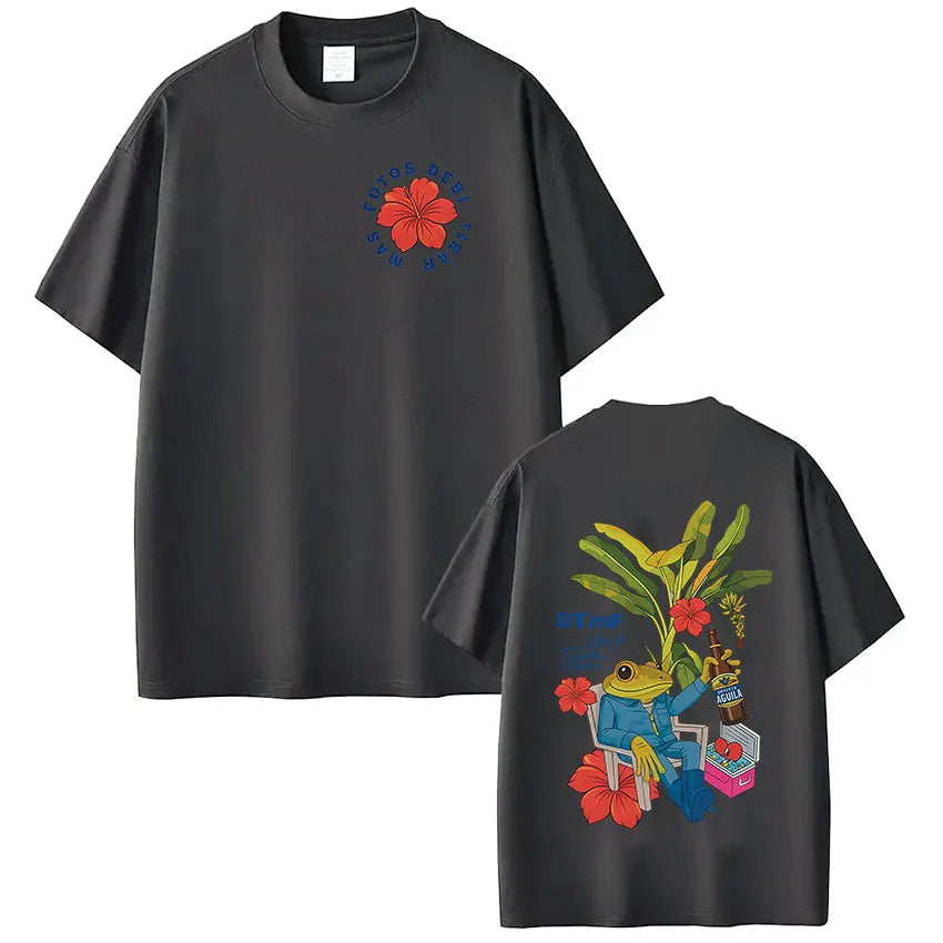 Rapper Bad Bunny T-shirt Debi Tirar Mas Fotos DTMF World Tour T Shirts Men's Women Fashion Vintage Hip Hop T-shirts Streetwear - Matrix Studios