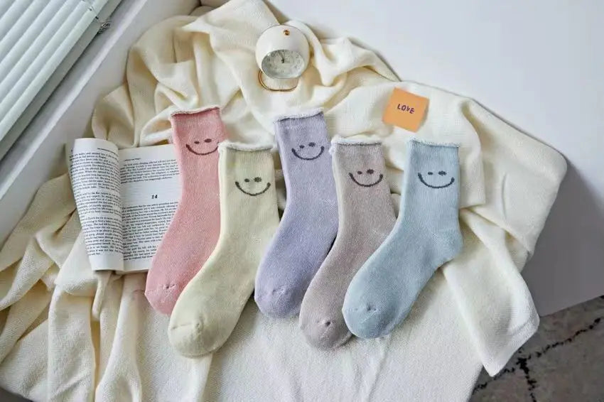 6/5/4/3/2/1Women's Warm Solid Color Floor Socks Non Slip Plush Knitted Coral Fleece Socks No Show Socks - Matrix Studios