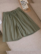 2026 Women Cotton Shorts Summer Casual Solid Two Pockets Shorts High Waist Loose Shorts for Girls Soft Cool Female Shorts - Matrix Studios