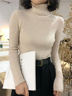 Turtleneck Sweater Womens 2026 Autumn Winter Tops Korean Slim Women Pullover Jumper Knitted Sweater Pull Femme Hiver Truien - Matrix-studios.com