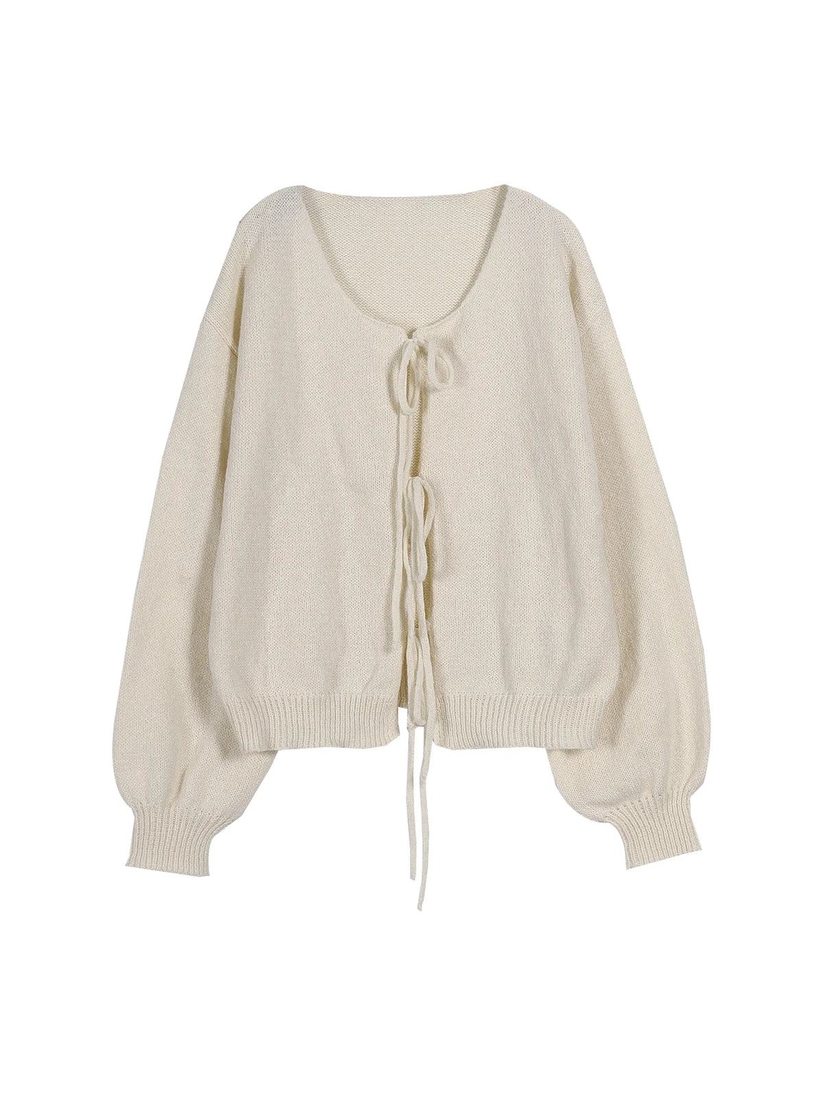 Women's commuter casual loose solid-coloured jumper V-neck autumn and winter cardigan with 2025 autumn and winter new - Matrix Studios