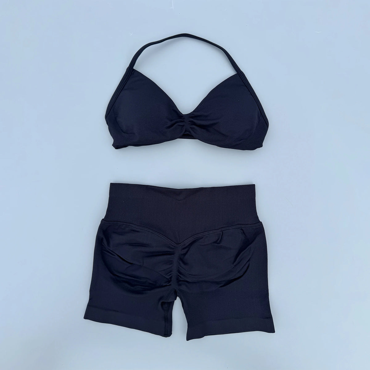 2 Piece Sports Gym Set Strappy Bra Yoga Underwear Short Sport Leggings Bicycle Running Sportswear Woman Seamless Yoga Set - Matrix-studios.com
