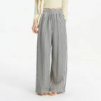 Semir Elastic Waist Casual Pants Women Lazy Chic 2025 Summer New Striped Wide Leg Lengthening Trousers for Daily Walks