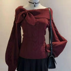 Preppy Style Sweet Knitted Sweater 2000s Aesthetic Gyaru Chic Korean Y2k Jumper Sweater Long Sleeve Coquette Knitwears - Matrix Studios