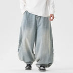 Spring Men Streetwear Denim Pants Men Harajuku Washed Baggy Jeans Men Y2K Fashion Punk Casual High Waist Wide Leg Pants - Matrix Studios