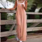 Oversized S-5XL Women Loose Overalls Summer Fashion Female Sleeveless Wide Leg Pant Suits JYFS-8130 - Matrix Studios