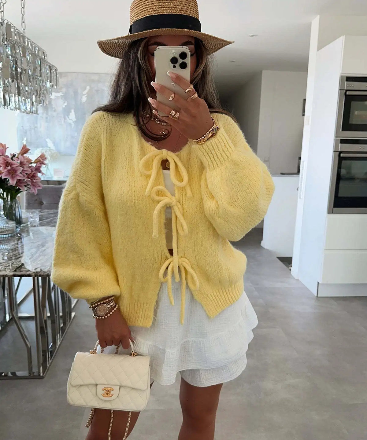 Solid Color O-neck Lace-up Knitted Cardigan Women 2025 Autumn Winter Streetwear Casual Simplicity Sweater Coats - Matrix Studios