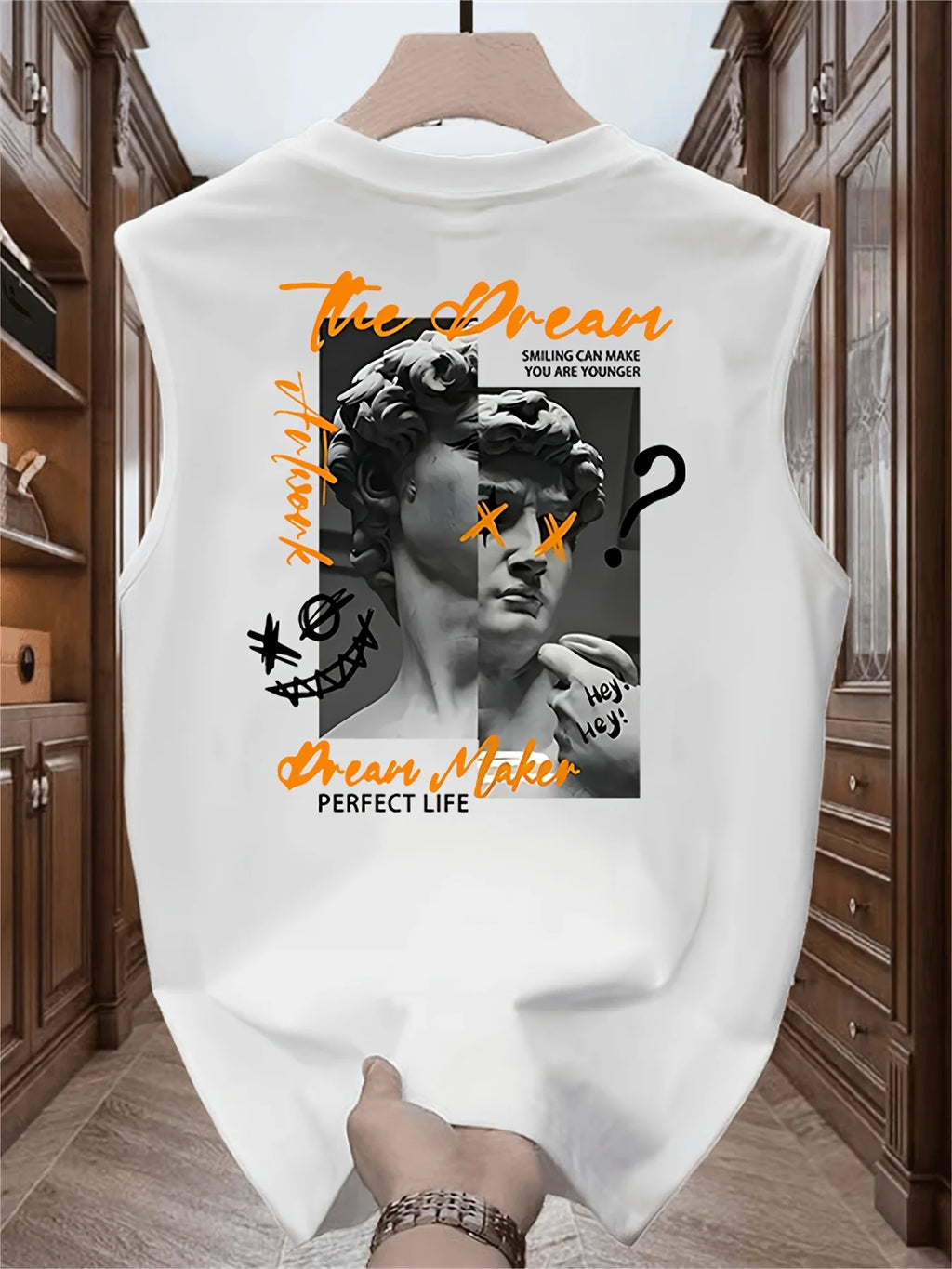 Men's Fashionable Casual Sports Loose Compass and Mountain Pattern Print Comfortable and Breathable Round Neck Sleeveless Vest - Matrix Studios