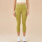 SOISOU Nylon Yoga Capri Pants Leggings Women's Pants Gym Sexy High Waist Tight Breathable Elastic Girl Sports Pants 13 Colors - Matrix-studios.com