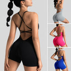 Yoga Sets Gym Jumpsuits Women Sports Overalls Active Wear Fitness Clothing Workout Clothes for Women Short Outfits - Matrix-studios.com