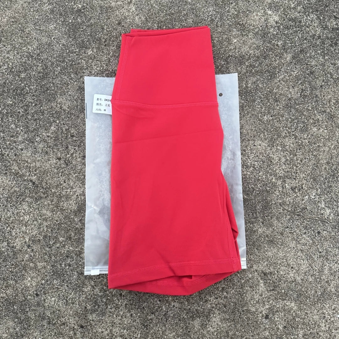 Solid Color High Waist Yoga Short Leg Cycling Women Fitness Sports Short Comprehensive Training Jog Squat Proof Internal Pocket - Matrix Studios