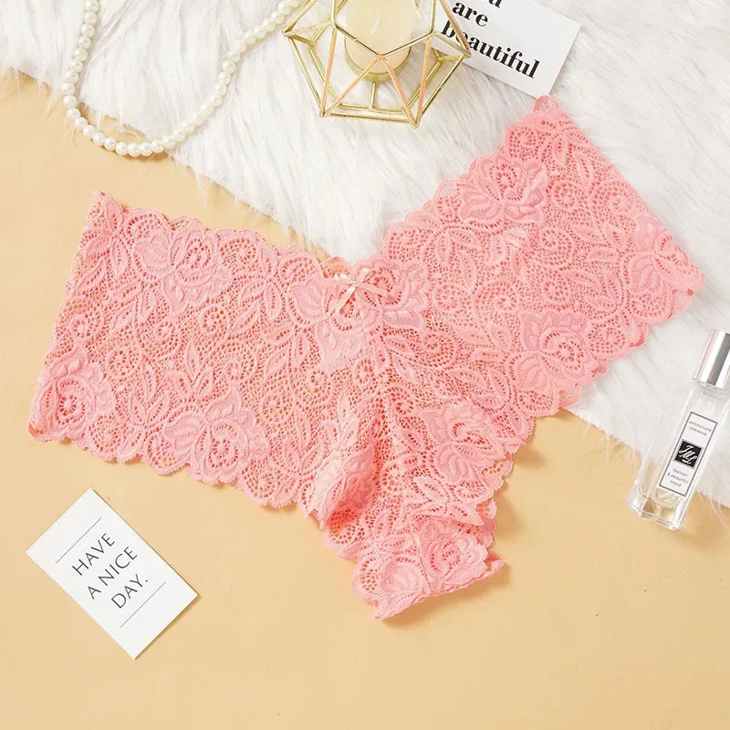M-XXL Sexy Floral Lace Panties Women Briefs Low Waist Soft Lingerie Cost-Effective Comfortable Underwear Girls Intimate Panty - Matrix Studios