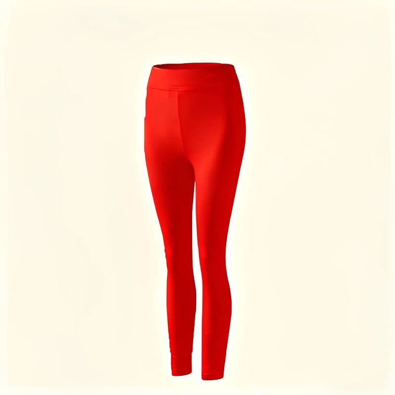 Winter Seamless Fleece Warm Leggings Female casual warm top Ladies Thermal Underwear 2pcs Set Slim Thin  Sports Fitness Leggings - Matrix-studios.com