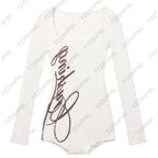 Rock Goth Chic Y2k bodysuit Harajuku Letter Print Streetwear Hiphop Body Suit Vintage Casual Long sleeve Top Punk Jumpsuit Sexy‌ - Matrix Studios