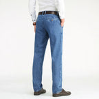 2021 Thick Cotton Fabric Relaxed Fit Brand Jeans Men Casual Classic Straight Loose Jeans Male Denim Pants Trousers Size 28-40 - Matrix Studios