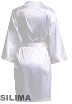 Wedding Party Team Bride Robe With Black Letters Kimono Satin Pajamas Bridesmaid Bathrobe SP2000 - Matrix-studios.com