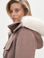 Faux Fur Patchwork Ski Jumpsuit Women Detachable Hoodie Long Sleeves Belts Zipper Warm Skiwear Female 2025 Winter Warm Rompers - Matrix Studios