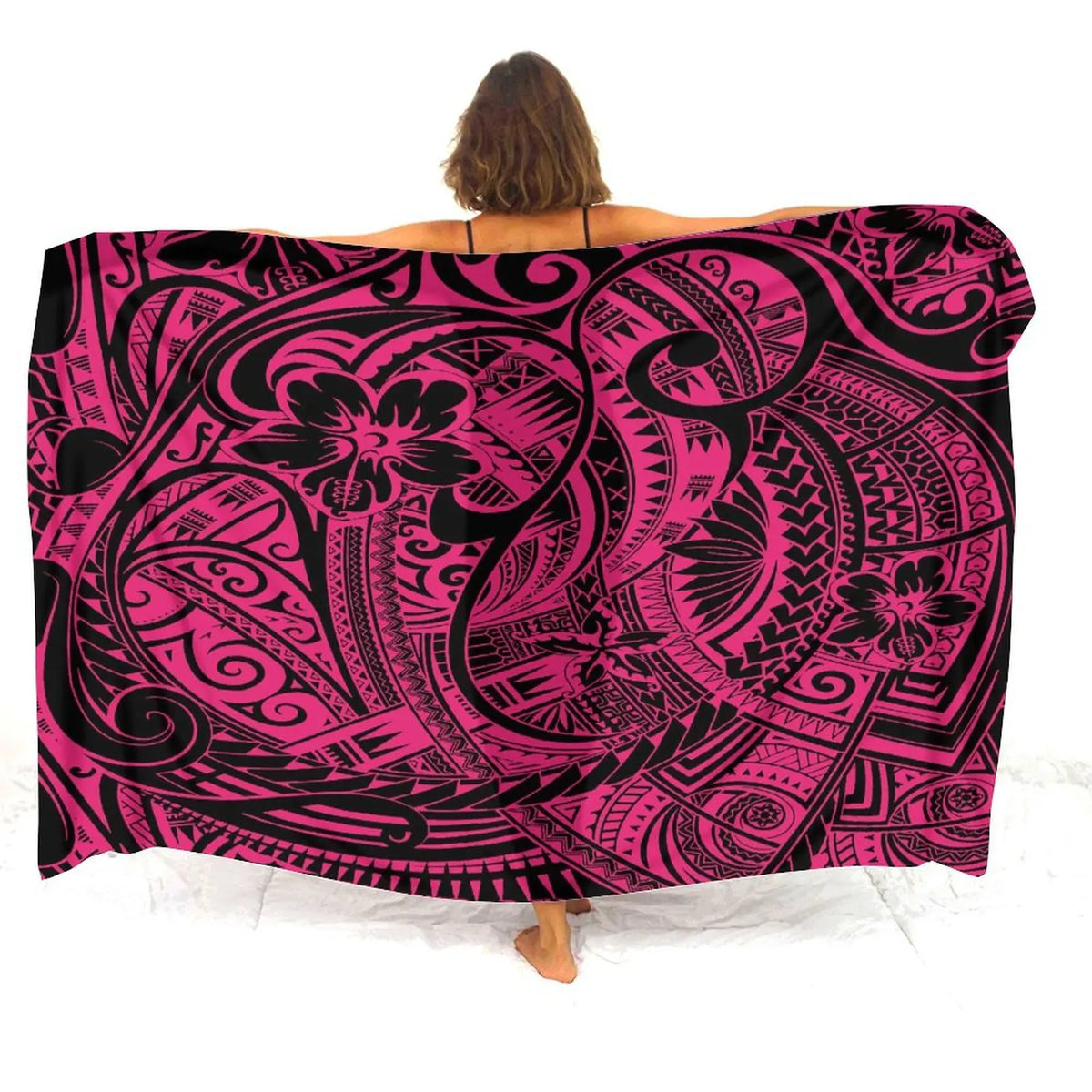 Tax Free Retro Tribal Ethnic Polynesian Women Seaside Sexy Style Sarong Soft And Comfortable Fabric Samoan Pattern Print Design - Matrix Studios