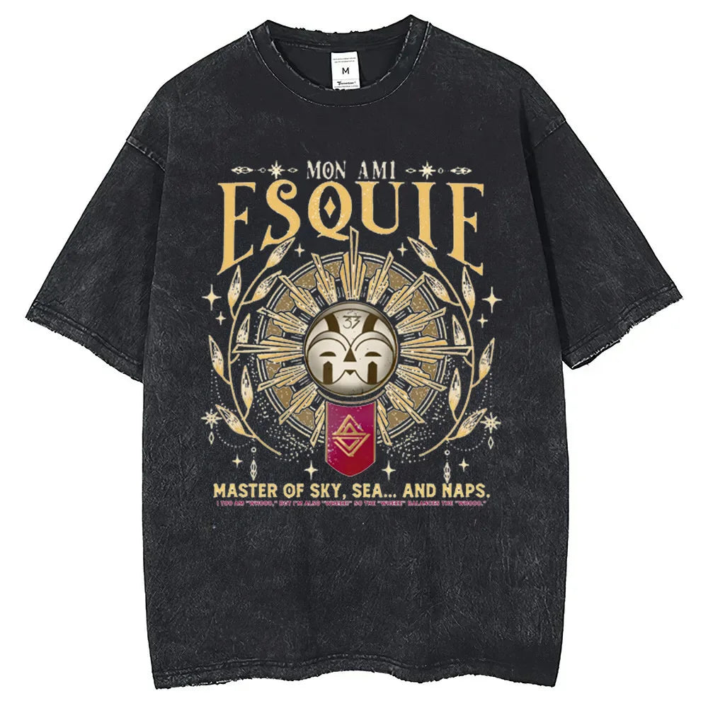 Clair Obscur Expedition 33 Cotton Gift New Design Game Fans Clothes T-shirts for Men Merch T-Shirt Vintage Wash Gamer Tops - Matrix Studios