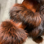 Fur Bomber Ladies New Fashion Jacket Crocdile Sheep Leather With Natural Fur 3573 - Matrix Studios