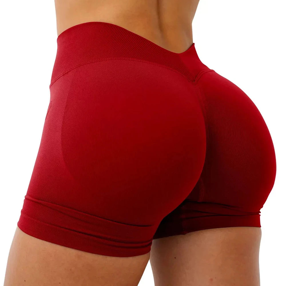 Gym Shorts Woman Seamless Yoga Shorts Fitness Training Yoga Clothing Butt Lifting Workout Short Leggings V Waist Sports Shorts - Matrix-studios.com